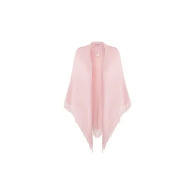 Juan Avellaneda X Seeiou Women's Pink / Purple Knitwear Poncho Pink Edelweiss In Pink/purple