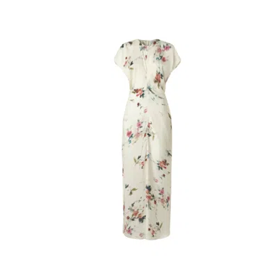 Juan Avellaneda X Seeiou Women's Pink / Purple / White Harper Printed Flower Dress In Pink/purple/white