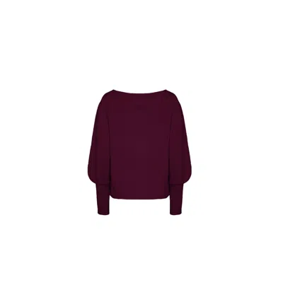 Juan Avellaneda X Seeiou Women's Red Iris Long Sleveed Boat Neck Jersey Granata