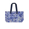 Juan Avellaneda X Seeiou Women's Tote Bag With Iconic  Print In Blue In Blue