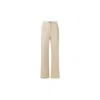 Juan Avellaneda X Seeiou Women's White Natural Linen Wide Leg Pants Charles