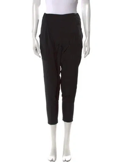 Pre-owned Juan Carlos Obando Leather Straight Leg Pants In Black