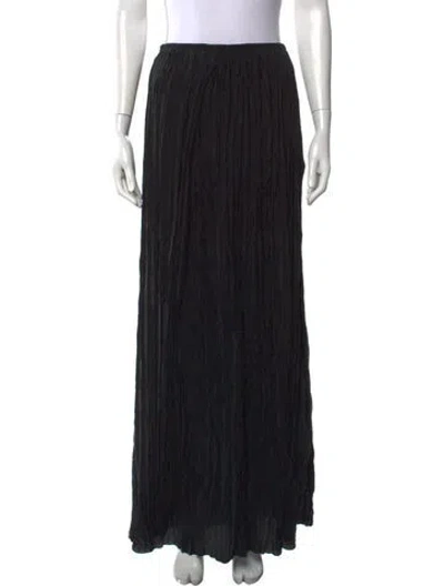 Pre-owned Juan Carlos Obando Silk Long Skirt In Black