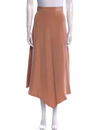 Pre-owned Juan Carlos Obando Silk Midi Length Skirt In Neutral
