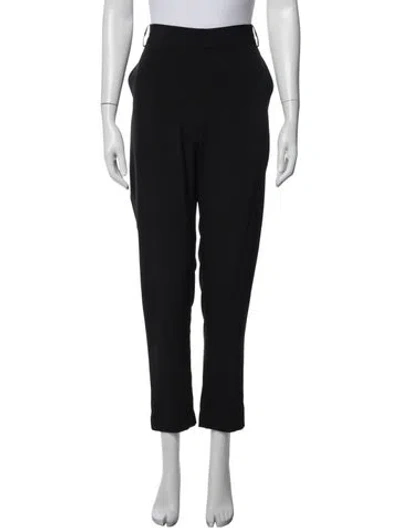 Pre-owned Juan Carlos Obando Silk Straight Leg Pants In Black