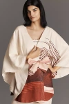 Juan De Dios Cavalo Linen Reversible Poncho Jacket In Multi