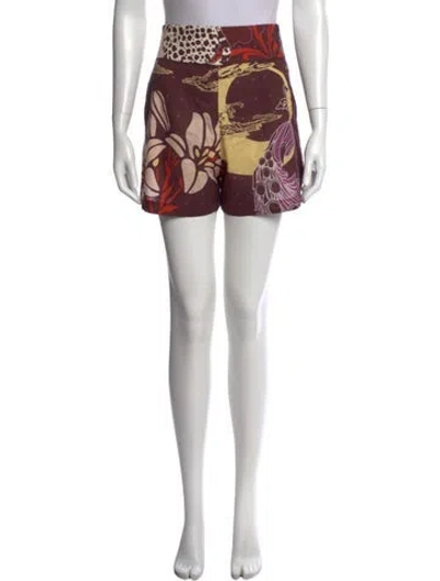 Pre-owned Juan De Dios Floral Print Mini Shorts In Multi