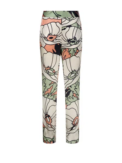 Juan De Dios Floral Print Pants In Green