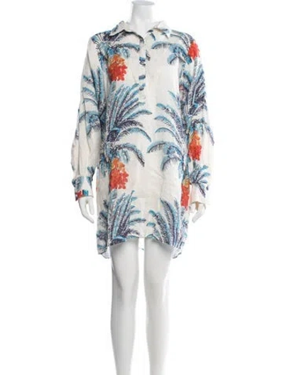 Pre-owned Juan De Dios Linen Mini Dress In Multi