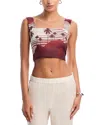 Juan De Dios Marimba Linen Top In Burgundy