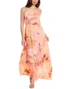 Juan De Dios Polera Silk Maxi Dress In Pink
