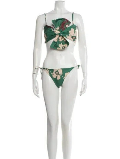 Pre-owned Juan De Dios Printed Bikini W/ Tags In Multi