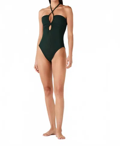 Juan De Dios Saint Tropez One Piece Swimsuit In Dark Green