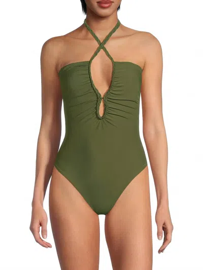Juan De Dios Saint Tropez One Piece Swimsuit In Western Green