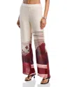 Juan De Dios San Benito Linen Pants In Burgundy