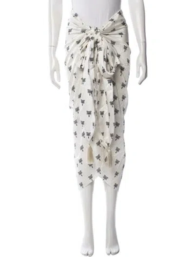 Pre-owned Juan De Dios Silk Long Dress In White