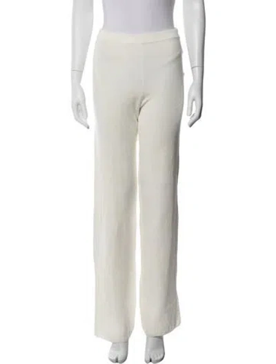 Pre-owned Juan De Dios Wide Leg Pants In White