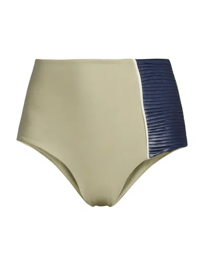 Juan De Dios Women's Frida High-waist Bikini Bottom In Green