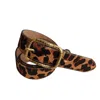 Juan-jo Animal Print Belt - Leopard Print Cowhide Belt For Women In Black/brown/yellow