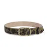 Juan-jo Women's Animal Print Belt - Green Leopard Print Cowhide Belt In Green