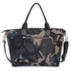 Juan-jo Women's Black / Blue / Grey Camouflage Large Leather Bag- Unisex Weekender Bag