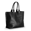 Juan-jo Women's Black Croc Embossed Extra Large Tote Bag - Maxi In Black