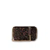Juan-jo Women's Brown Leopard Print Small Bag, Leather Crossbody Evening Bag, In Brown