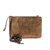 Juan-jo Women's Gold Bronze Leather Clutch -glam In Gold