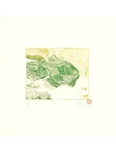 Juan Romero Fernández ''y Del Mar El Mero'' Engraving On Paper, 13'' X 13'' In Neutral