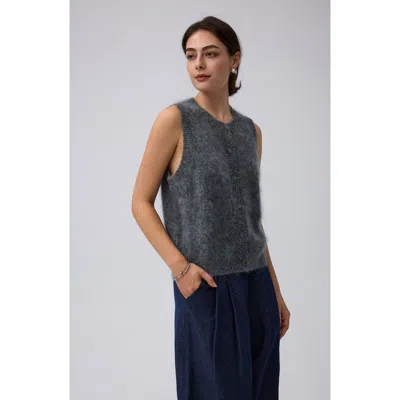 Juana Brushed Wool-blend Vest In Forest Multi