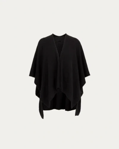 Juana Cashmere Cape In Black