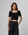 Juana Classics Squareneck T-shirt In Black