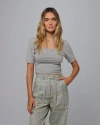 Juana Classics Squareneck T-shirt In Gray