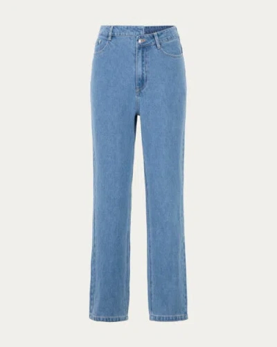 Juana Denim Atelier Crossover Jeans In Light Blue Denim