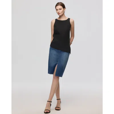 Juana Denim Atelier Midi Skirt In Medium Indigo