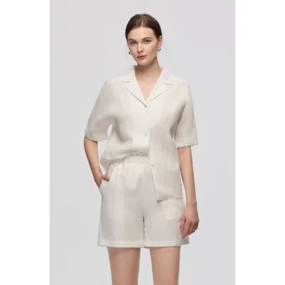 Juana Hemp Camp Shirt In White
