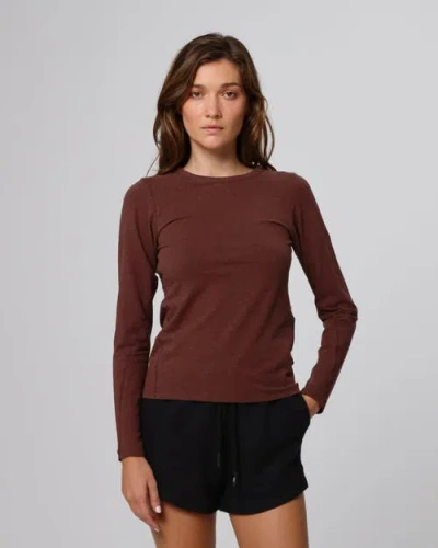 Juana Hemp Essentials Long Sleeve Tee In Brown