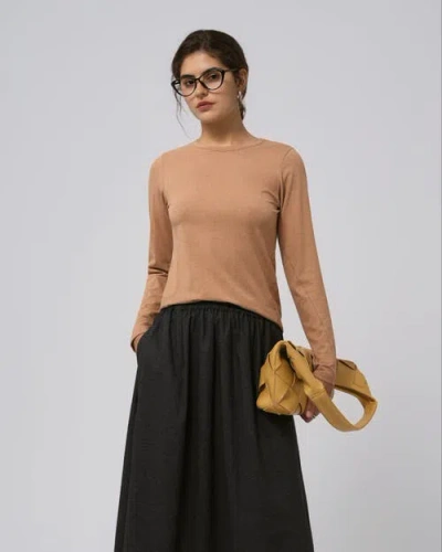 Juana Hemp Essentials Long Sleeve Tee In Brown
