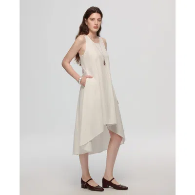Juana Hemp High Low Dress In White
