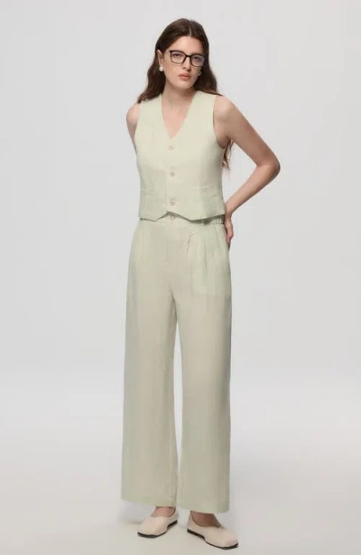 Juana Hemp High Rise Pants In Light Mint