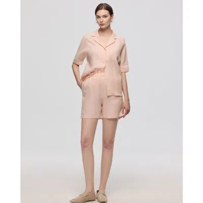 Juana Hemp Pull-on Shorts In Peach
