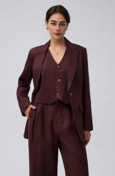 Juana Hemp Tailored Blazer In Espresso