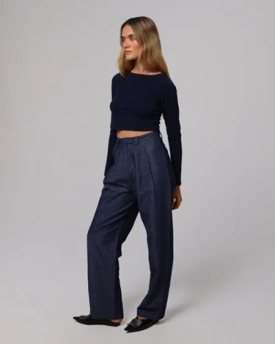Juana High Rise Trousers In Blue