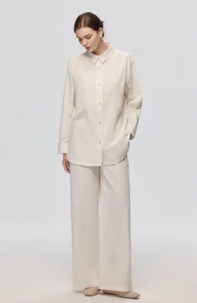 Juana Lyricist Natural High Rise Pull-on Pants In White