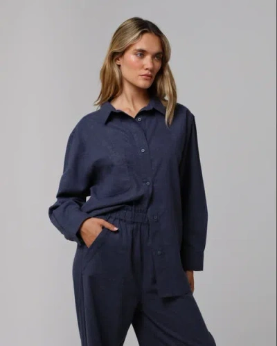 Juana Lyricist Oversized Shirt In Blue