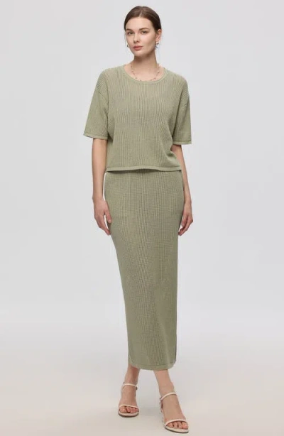 Juana Marina Open Knit Skirt In Gray
