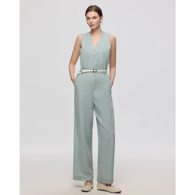 Juana Nahla Chambray Jumpsuit In Chambray Blue