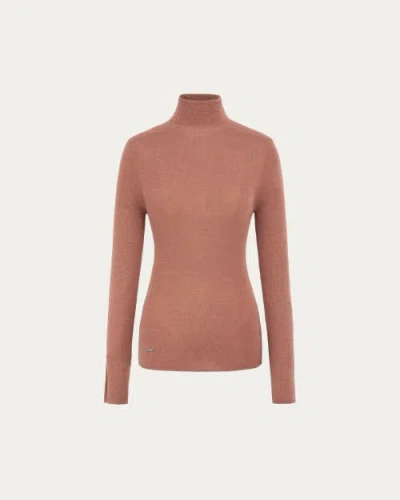Juana Ossa Knitted Hemp Turtleneck In Pink
