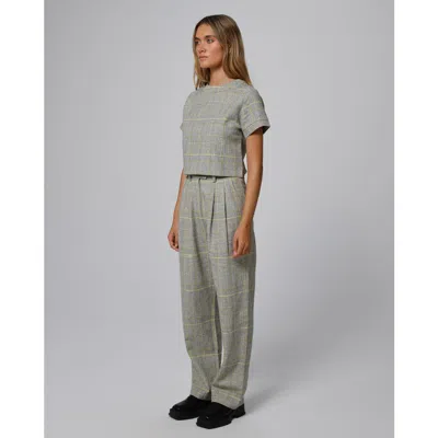 Juana Plaid Theory High Rise Trousers In Multi