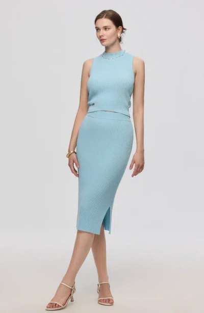Juana Sera Rib Knit Skirt In Blue